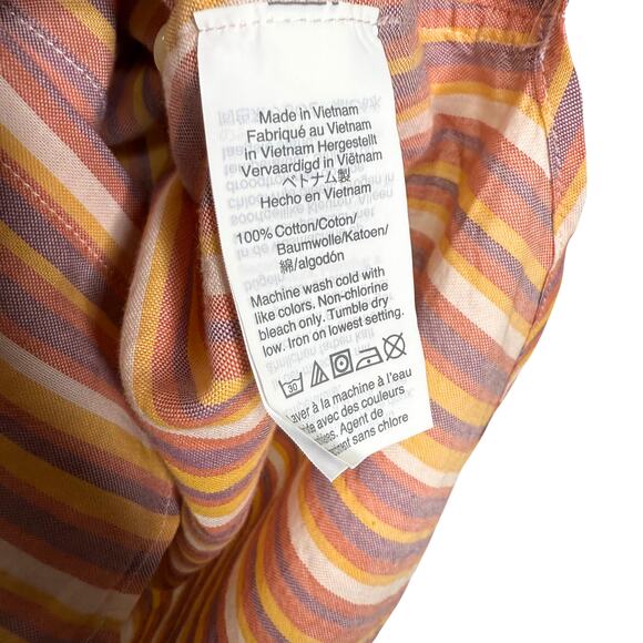 Madewell Oversized Button Up Rainbow Sierra Stripe Central Shirt Size Medium - Picture 5 of 11